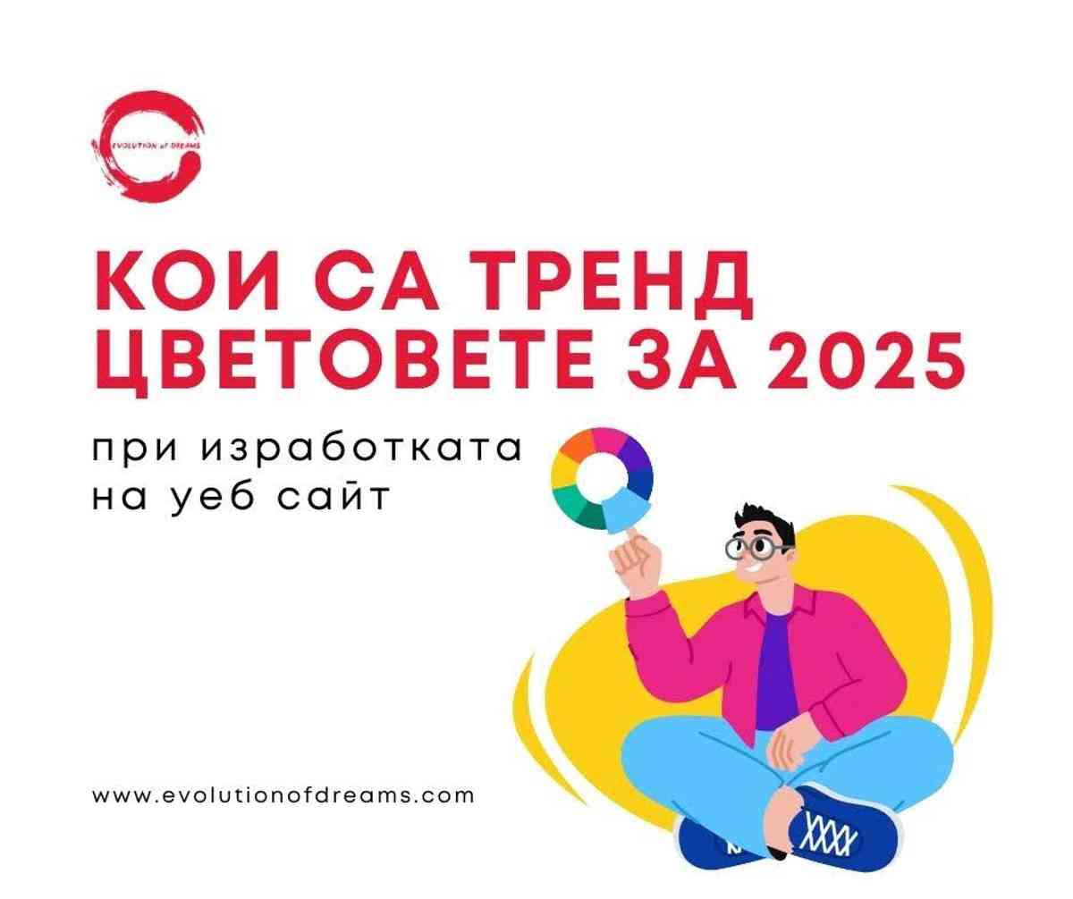 Кои са тренд цветовете за 2025 при изработката на уеб сайт 